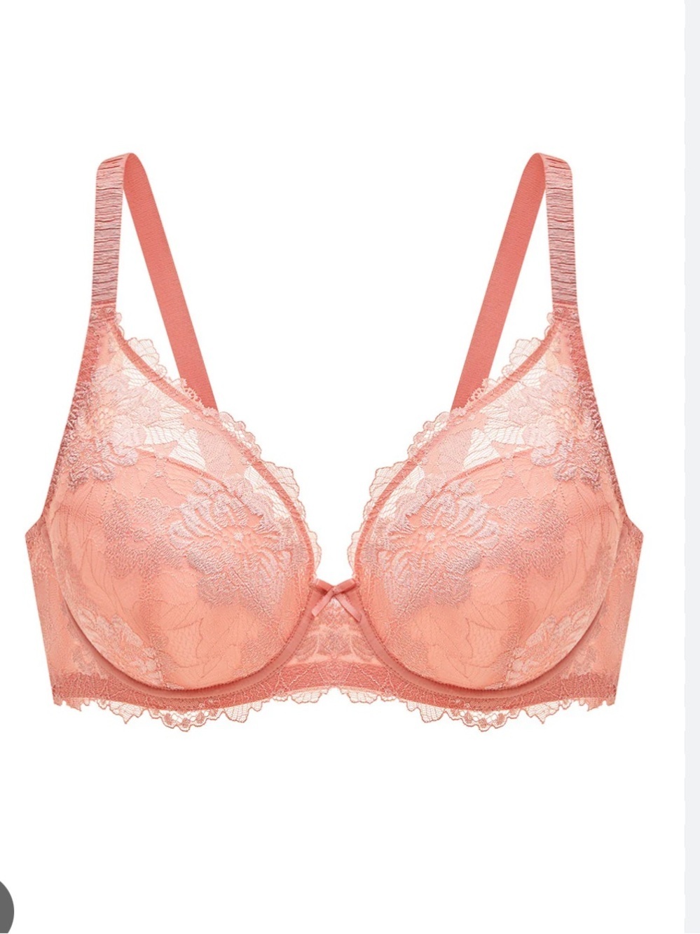 2 Understance Annette Lace Pink Buffy Flexwire Padded Balconette Bra Sz 34A
